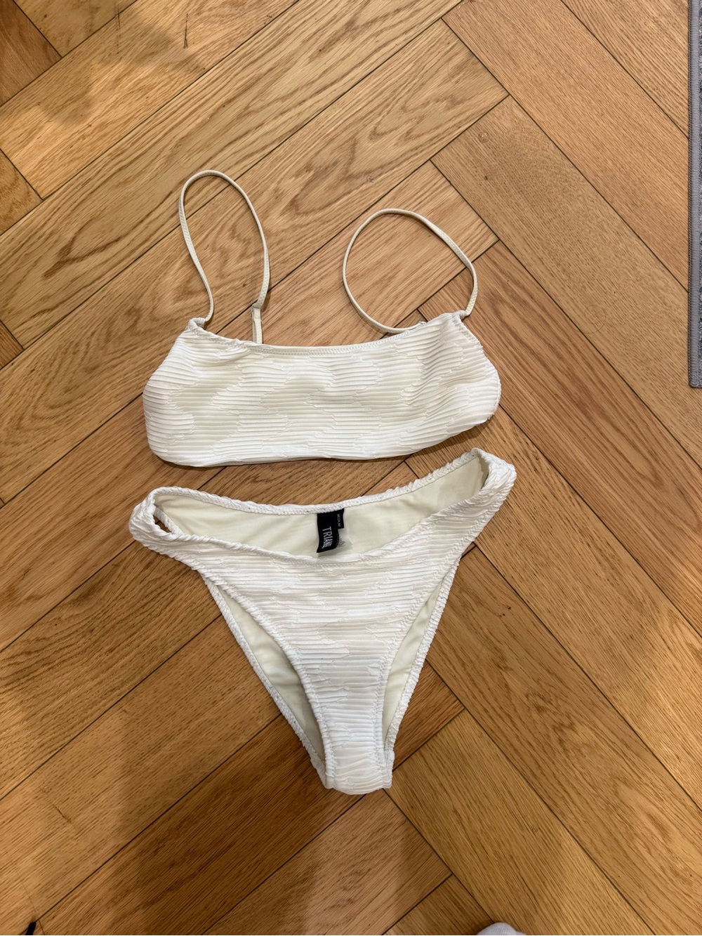 triangl swimwear White Textured Two-Piece Bikini